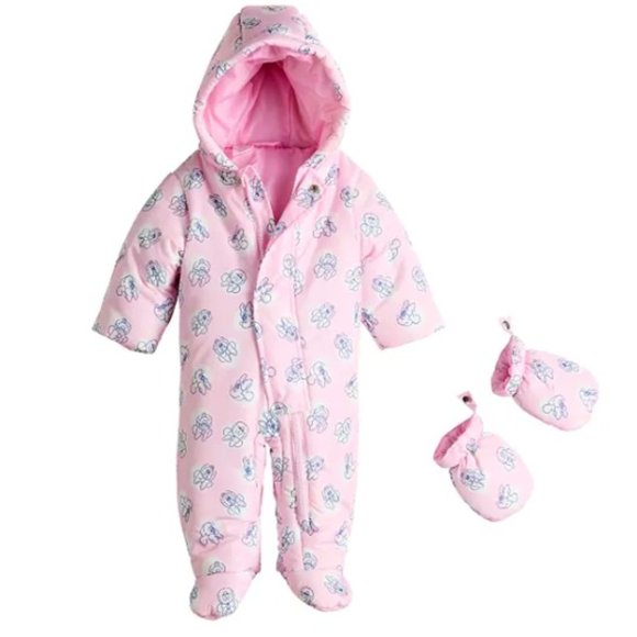 NWT Disney Baby Pink Minnie Mouse Snowsuit - 18 Months